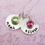 Hand stamped necklace Zodiac Signs ..