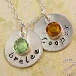 Zodiac Sign Jewelry: Sterling Silver Hand Stamped..