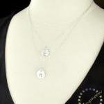 Initial Charm Necklace: Sterling Silver..