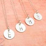 Initial Charm Necklace: Sterling Silver..