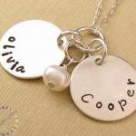 Personalized Hand Stamped Necklace - Engraved..
