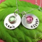 Personalized Jewelry Mommy Necklace Hand Stamped..