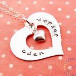 Heart Washer Necklace: Sterling Silver Hand..