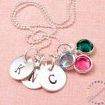 Stamped Initial Charm: Custom Engraved Sterling..