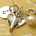 Personalized Necklace - Elephant Charm Necklace -..