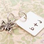 Personalized charm necklace: monogr..