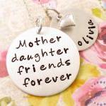 Mother Daughter Necklace: Friends Forever Hand..