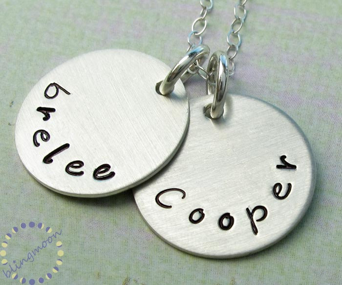 Personalized Names Pendant: Sterling Silver Jewelry With Engraving