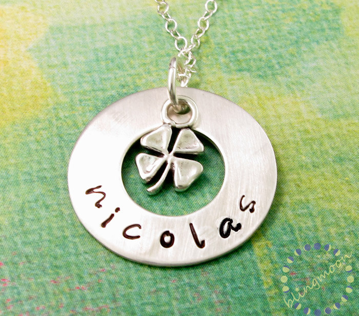 Hand Stamped Washer Necklace: Personalized Silver Circle Pendant Favorite Like This Item? Add It To Your Favorites To Revisit It Later. Hand